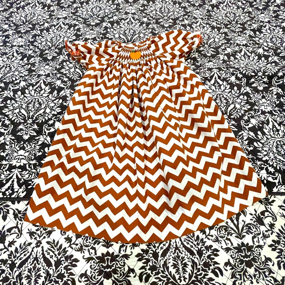 Smocked Giraffe Dress Size 2